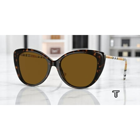 BURBERRY BE4407 385483 Dark Havana Brown Polar Polarized 54mm Women's Sunglasses