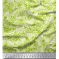thumbnail image 1 of Soimoi Green Rayon Crepe Fabric Floral Print Fabric by Yard 46 Inch Wide, 1 of 1