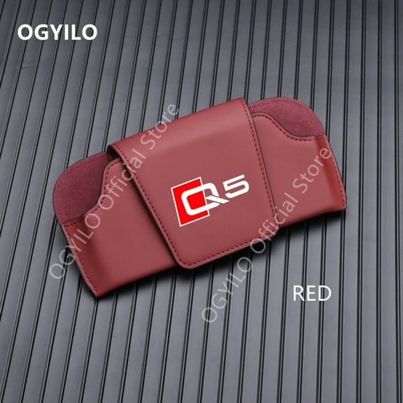 Auto Sun Visor Glasses Holder For Audi Q5 Sunglasses Clip Card Ticket Holder Multi-Function Accessories