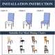 thumbnail image 4 of 6 Pieces Stretch Chair Covers, Universal Washable,Easy Clean Chair Covers for Decor Dining Room Hotel Restaurant(Black,Pack of 6), 4 of 5