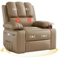thumbnail image 7 of Twister.CK Electric Recliner Chair with Massage & Heat, 360° Swivel Rocker Lounge Recliner, Single Sofa Chair with Remote Control & Cup Holder, Living Room Bedroom Nursery, Dark Yellow, 7 of 7