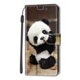 thumbnail image 3 of SaniMore Wallet Case for iPhone 14 Plus 6.7" 2022, PU Leather Color Painting Kickstand Wrist Strip Magnetic Clasp Cash Pocket Card Holders Shockproof Full Protective Case for iPhone 14 Plus, Panda, 3 of 9