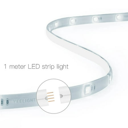 Yeelight WIFI Connected RGB Intelligent Strip Light (ONLY for the Use of extending YLDD04YL Version) 1 Meters AC100-240V 2.1W Supported Smart Phone App Control/ Voice Control/ Setting Modes (Best White Strips To Use)