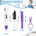 thumbnail image 2 of Uxcell Mini Highlighter Pen, Badge Reel Pen Highlighter Permanent Marker Pens Purple, 2 of 7