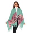 thumbnail image 3 of FORMRS Womens Scarf Winter Soft Long Big Warm Shawls Wrap Tassel Scarves, Big Pink Cheetah, 3 of 9
