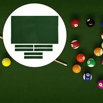 Heavy Duty 7ft / 8ft Pool Table Felt & 6 Felt Strips, 0.9mm Study Billiard Snooker Table Cloth Felt and Long Time for Use, 8ft Green