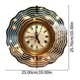 thumbnail image 5 of 3D Metal Hanging Wind Spinner with Vintage Clock Design Roman Numerals Ripple Pattern - Perfect for Yard and Garden Decor, 5 of 6