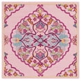 thumbnail image 2 of SAFAVIEH Bellagio Rio Floral Wool Area Rug, Pink/Multi, 5' x 5' Square, 2 of 11