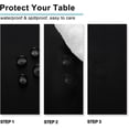 thumbnail image 3 of Black Rectangle Tablecloth - 52 x 80 Inch - Waterproof & Wrinkle Resistant Washable Fabric Table Cloth for Dining, Party and Outdoor use, 3 of 6
