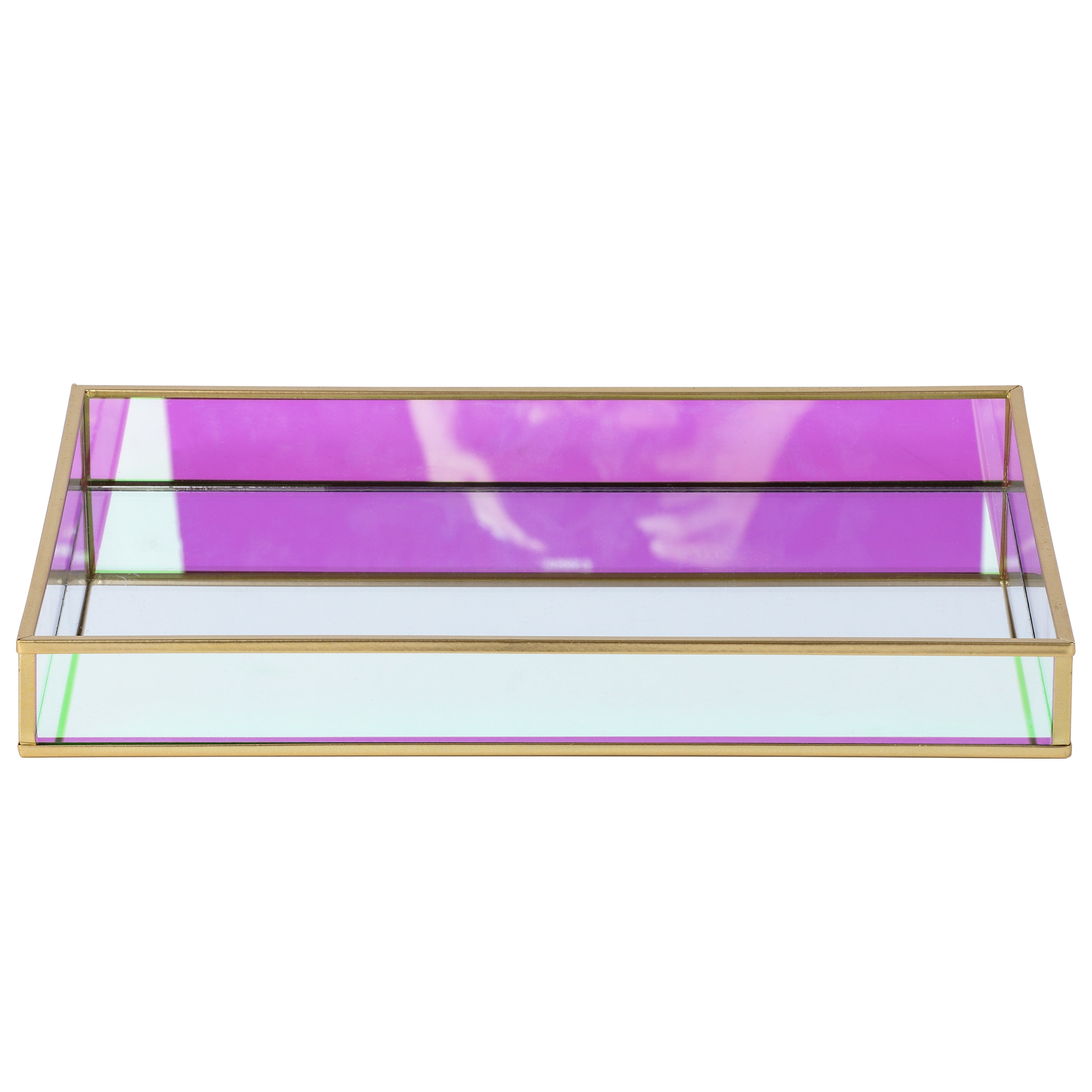 Mainstays Iridescent Glass and Copper Tabletop Tray