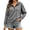 Gray-Inverlee Sweatshirt, variant on Inverlee Women's Side Split Half Zip Hooded Sweatshirts Drawstring Long Sleeve Raglan Cuff Loose Fit Casual Pullover TopsWhite(S-XXL)