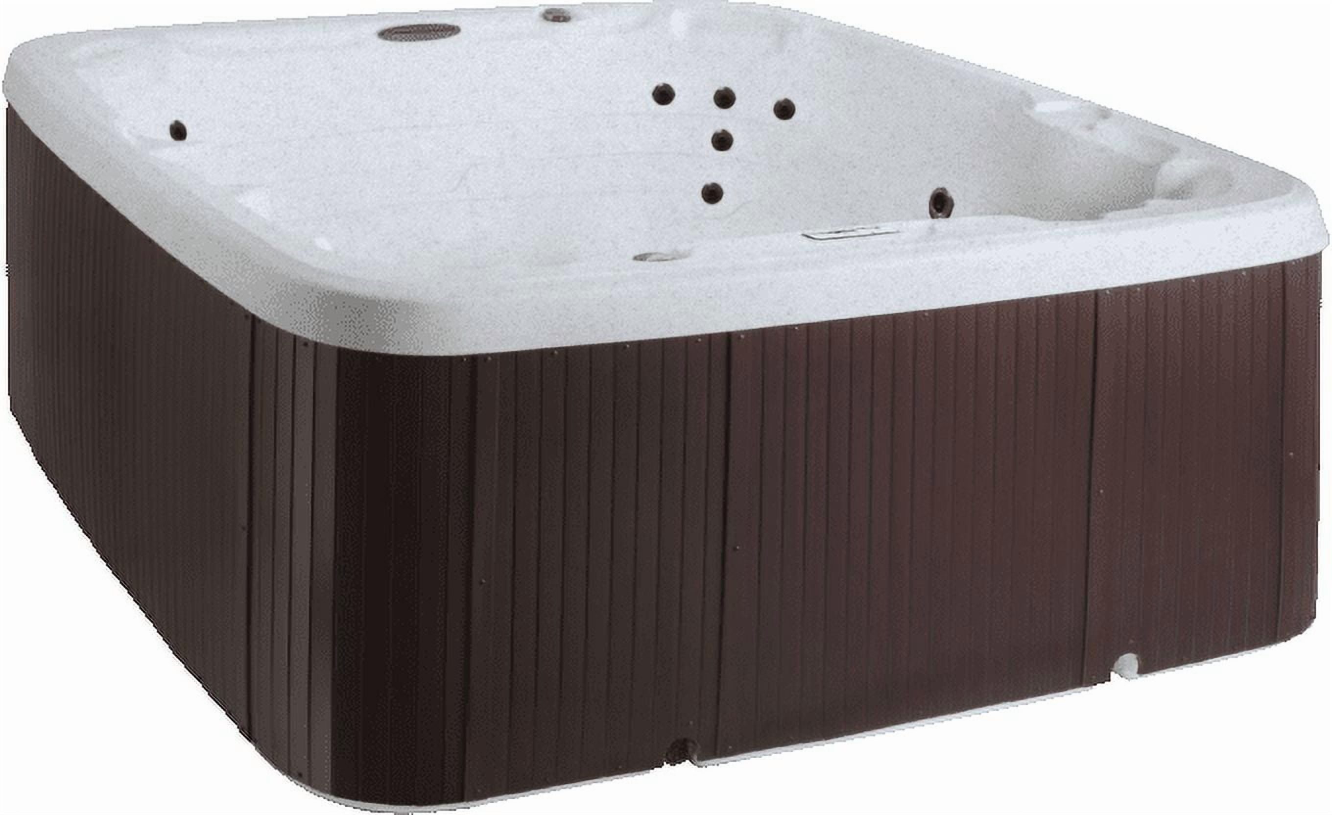 Lifesmart LS450DX Accessory Bundle - 7 Person, 22-Jet, Plug & Play Spa, Sea Salt/ Espresso Brown with a cover lifter and spa steps included!