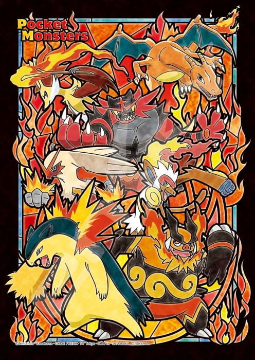 Ensky Pokemon Water Type Stained Glass 208pc Jigsaw Art Crystal Puzzle 7" X 10" for sale online 