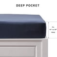 thumbnail image 5 of PURE ERA Jersey Knit Cotton Fitted Bottom Sheet ONLY - Deep Pocket Upto 15" to 20" Ultra Soft Comfy Breathable(Heathered Blue,King Size), 5 of 7