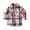 Pink, variant on Handsome Boys Snowsuit Windproof Girls Boys Middle Kids Autumn Plaid Brushed Single Long Sleeve Cardigan Lapel Jacket with Pocket(Pink,18-24 Months)