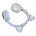 thumbnail image 4 of Auriculares para juegos con orejas de gato, luz LED de graves profundos, plegables, lindos auriculares con orejas de gato con orejeras suaves, azul grisáceo, 4 of 10