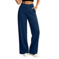 thumbnail image 5 of Guluxicc Women's Chinos Pants with Pockets Elastic Waist Wide Leg Business Casual Pants for Everyday Wear Summer Casual Outfits, 5 of 9