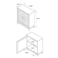 thumbnail image 4 of Pemberly Row Armoire d'Appoint Traditionnelle en Bois, Brun Foncé, 4 of 13