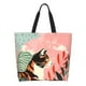thumbnail image 1 of Fotbe Colorful Cat With Flowers Bolsa Tote Estética de Lona con Estampado para Mujer - Bolsa Reutilizable de Hombro Casual para Vacaciones, Compras, Trabajo y Gimnasio, 1 of 8