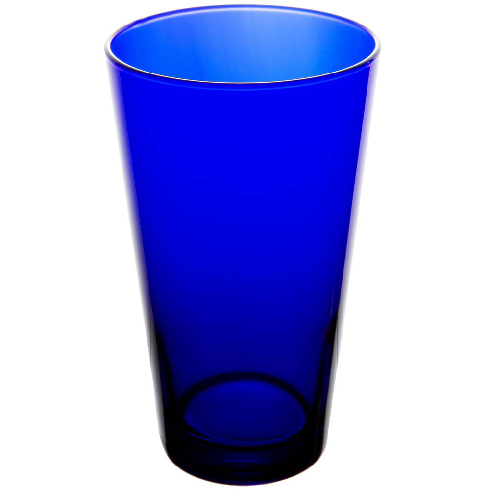 real blue glass 4-Pack Libbey 171B Cobalt Blue 17 oz Flare Cooler Glasses 