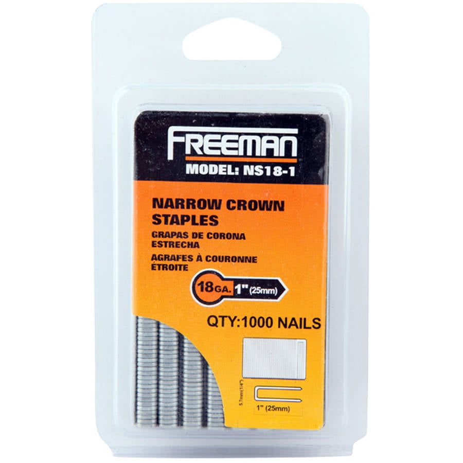 Freeman NS18-1 18-Gauge Glue Collated 1' Narrow Crown Staples