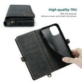 thumbnail image 7 of Magnetic Wallet Case for iPhone 13 Flip Case, Luxury PU Leather Cover ID Cash Credit Card Slots Holder Carrying Pouch Folio Flip Case for Apple iPhone iPhone 13,Black, 7 of 7