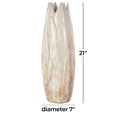 thumbnail image 4 of DecMode 21" Marbled Beige Ceramic Vase with Angled Edge Opening, 4 of 14