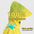 thumbnail image 2 of Bocaoying Reusable Rain Ponchos for Adults, Waterproof Raincoat Hooded with Pockets and Zipper, Unisex Rain Ponchos for Women Men Walking Cycling Hiking, Large Size, Yellow/Blue, Thickened, 2 of 7
