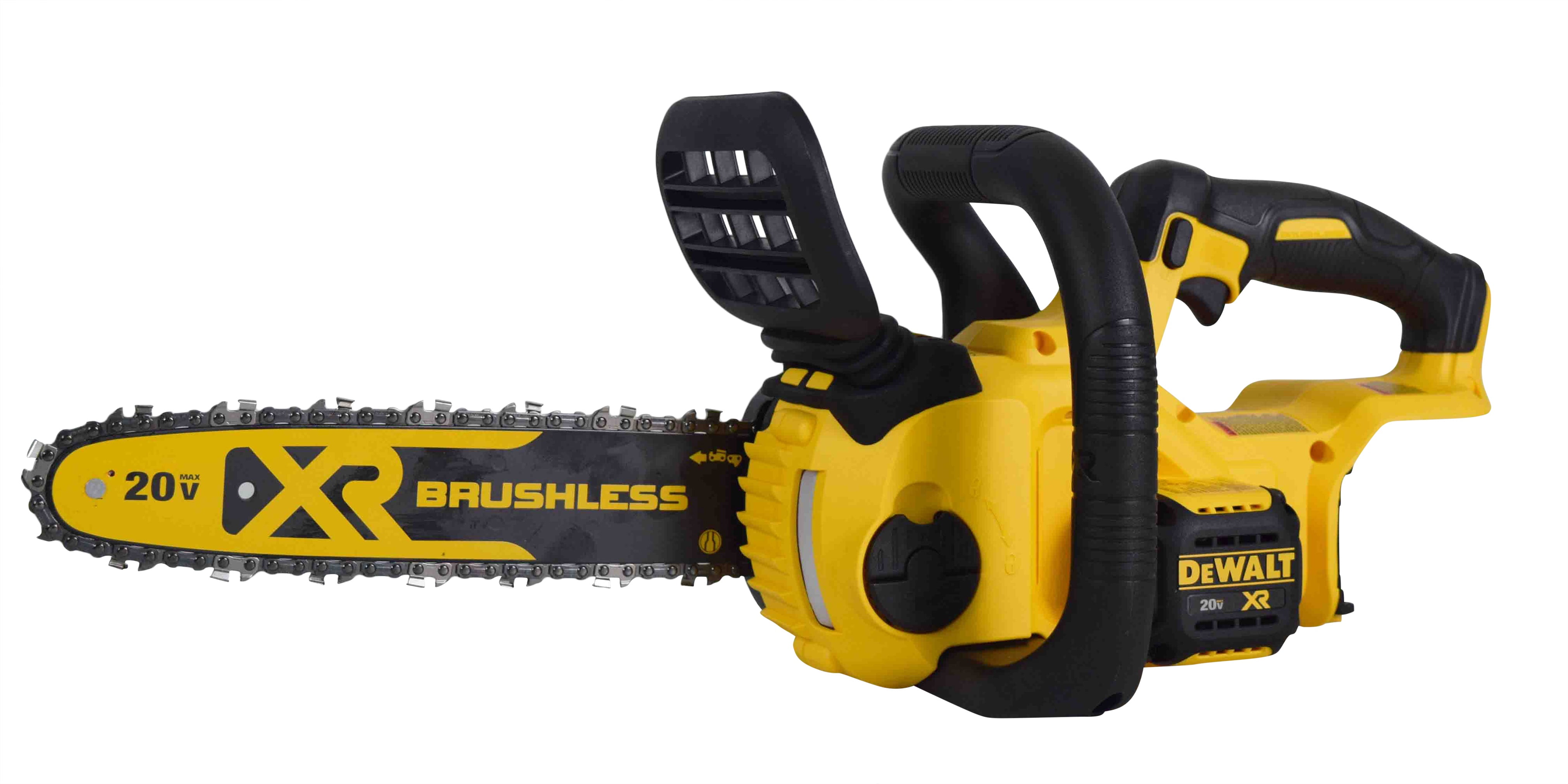 DEWALT 20V MAX Cordless Chainsaw Kit (DCCS620P1) – 12 in Bar, Brushless Motor, Tool-Free Chain Tensioning, Battery and Charger Included