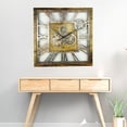 thumbnail image 5 of THE GEARS CLOCK Wall Clock with Real Moving Gears AM-LI_ 24 in Square Gold-Antique, 5 of 10