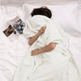 thumbnail image 4 of Mellowdy Extra Thick Hearty Plush Blanket - 500GSM Twin/Full Warm Blanket for Winter, Fall, Couch, Bed (White, 60x80 inches), 4 of 8