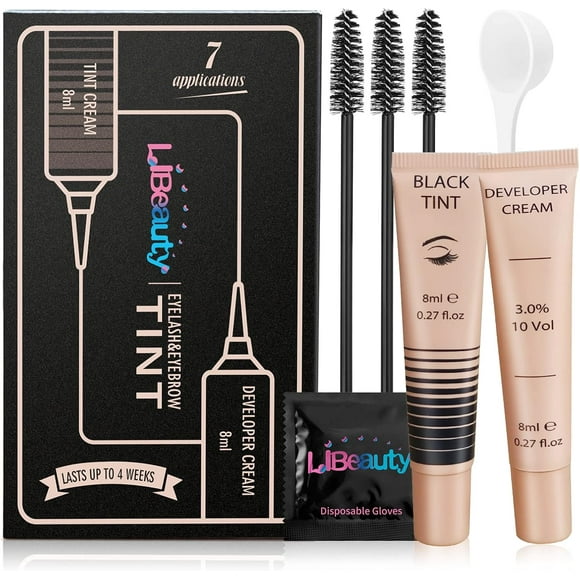 AIR-Eyelash Tint Kit Instant Eyebrow Black Dye Hair Colour Kit Voluminous Tinting for Lash and Brow Perfect Partner for Lash Perm/Lift/Lamination Treatment