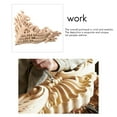thumbnail image 4 of 4Pcs/Set Wood Carved Corner Onlay Applique Unpainted Frame Cupboard Cabinet Decal for Decoration 15cm, 4 of 10