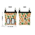 thumbnail image 3 of WIRESTER 11"×9" Oxford Hanging Hay Feeder – Guinea Pig / Rabbit / Chinchilla Hay Storage Bag with Dual Openings & Back Hooks – Cheerful Carrots, 3 of 6