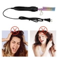 thumbnail image 3 of Peine alisador de pelo,Plancha de pelo Peine Cepillo Cepillos de aire caliente,Prensa eléctrica Peine de prensado rizo Cabello liso,Peinetas para el cabello ondulado rizado anti escaldaduras, 3 of 9