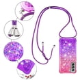thumbnail image 5 of Funda para Samsung Galaxy S21 FE 5G Brillantina Líquida Divertida Reluciente y con Cristales en Movimiento Cuerpo Cruzado con Cordón Ajustable, 5 of 5