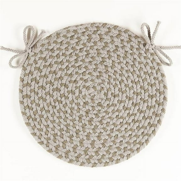 Rhody Rug TR62A015X015 15 in. Twin River Chair Pad, Frosty & Multi Color