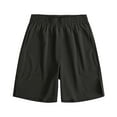 thumbnail image 1 of Timegard Workout Shorts for Women Quick Dry Elastic Waisted Wide Leg Trackshorts Gym Shorts with Pockets, 1 of 3