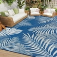 thumbnail image 7 of Aonewoe Outdoor Rug 8x10 Waterproof Reversible Plastic Straw Camping Rugs for Outside RV, Indoor Outdoor Area Rugs for Patio,Deck,Porch,Balcony, Blue & White, 7 of 7