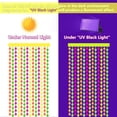 thumbnail image 3 of Neon Party Decorations - 2 Pcs Colorful Fluorescent Circle Tinsel Curtains Neon Streamers for Glow in The Dark Party Supplies Photo Booth Prop Backdrop Streamer, 3 of 7