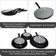 thumbnail image 5 of IMUSA 3pc 8/9.5/21in Premier-Cera Aluminum Speckled Gray Ceramic Fry Pan Set, Black, 5 of 7