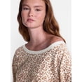 thumbnail image 4 of No Boundaries Waffle Knit Sleep Top, Women’s and Women’s Plus XS-2X, 4 of 5