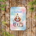 thumbnail image 2 of Happy Birthday Cute Puppy Cavalier King Charles Spaniel with Cake Gifts Party Hat Vertical Metal Aluminum Sign Dog Lover Gifts Wall Art Home Decor - 00029, 2 of 5
