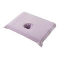 thumbnail image 2 of Dalazy Housse de Demi-Table de SPA en Coton Confortable Salon de Beauté Lit Trou pour le Visage Serviette Bleu Neige 50x70cm 1Ensemble, 2 of 6