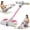 Gray & Pink, variant on Multifunction Pedal Resistance Band with Handle – Upgraded 6 Tension Ropes, Full Body Exercise for Abdomen, Waist, Arm, Leg, Core, Home Gym & Travel