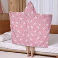 thumbnail image 5 of Pink Cartoon Unicorn Pattern Hooded Bath Towel，50"x30" for Ages 3 To 12 Kids, Quick Dry Lightweight Soft Microfiber Hood Beach Towel Cover Up for Kids, 5 of 7