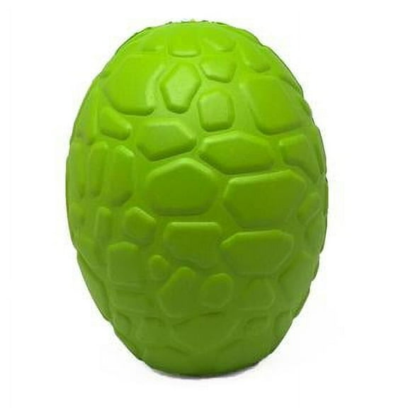 Mutts Kick Butt by SodaPup - Natural Rubber Dinosaur Egg Chew Toy - Treat Dispenser - Slow Feeder - Designed for Heavy Chewers - Large Green