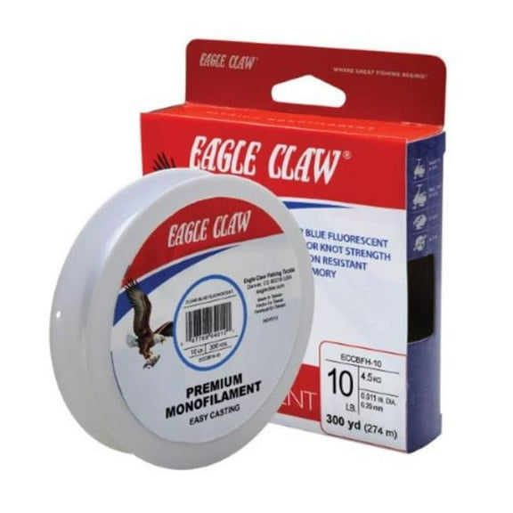 Eagle Claw 530604 Eagle Claw Premium Monofilament 300 Yard Filler Spool - Clear Blue - 17 lbs