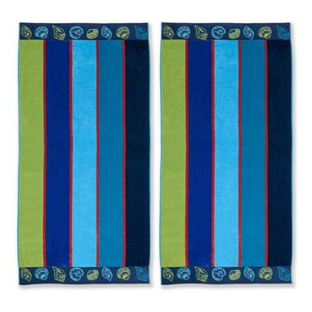 Superior Oversized Seashell Cotton Jacquard Beach Towel (Set of 2)