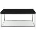 thumbnail image 3 of SAFAVIEH Malone Modern Glam Chrome High Gloss Coffee Table, Black/Chrome, 3 of 8